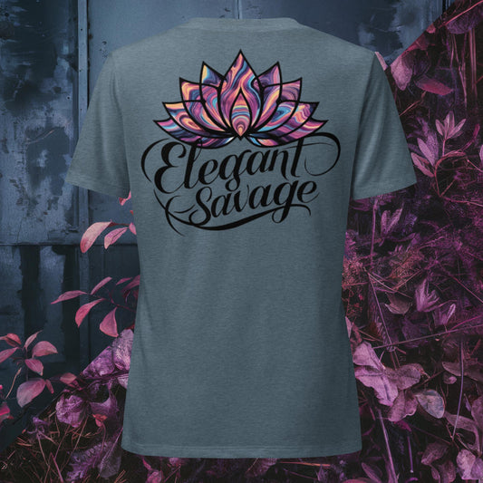 Women’s Elegant Lotus relaxed v-neck t-shirt